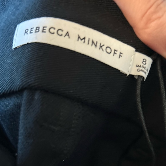 NWT Rebecca Minkoff Flora High-Waisted Wide Leg Flare Black Trouser - Picture 3 of 5